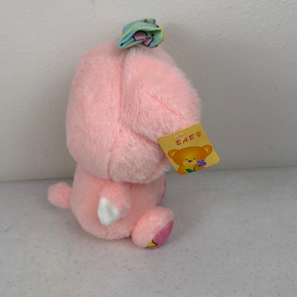 Sanrio My‎ Melody Pink Fuzzy Plush Toy Blue Bow Sun Moon  8.5